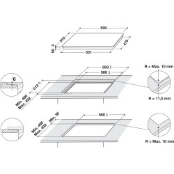 Whirlpool WL B8160 NE Table de cuisson à induction cm. 59 - verre céramique noir