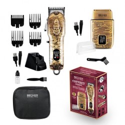 Kit de tondeuse et rasoir sans fil avec trousse modelé barber LAB2