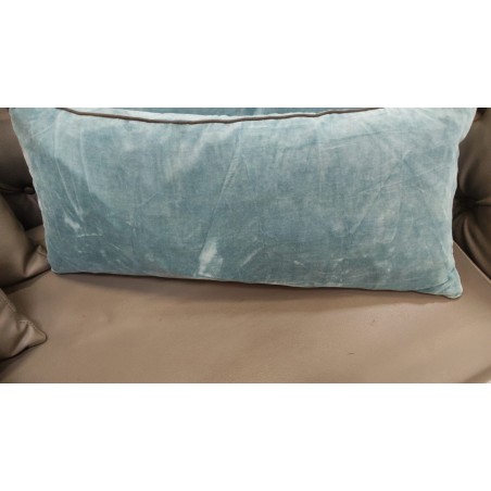 Coussin velours 30x70 cm Bleu avec la mousse intérieur offre