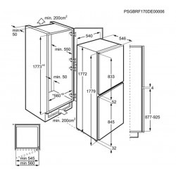 Réfrigérateur-congélateur intégré ZANUSSI ZBB27450SV 50/50