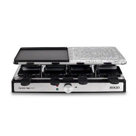 SOGO Grill/Raclette électrique BAT-SS-10387, 1400 W, idéal pour cuisiner/griller