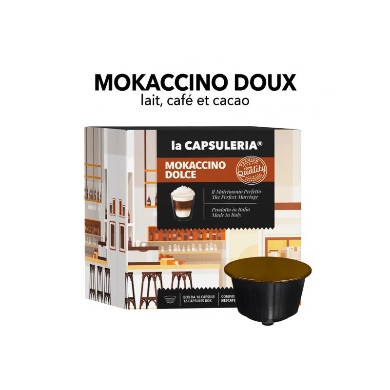 Mokaccino Doux - Capsules Compatibles Avec Nescafé Dolce Gusto®*