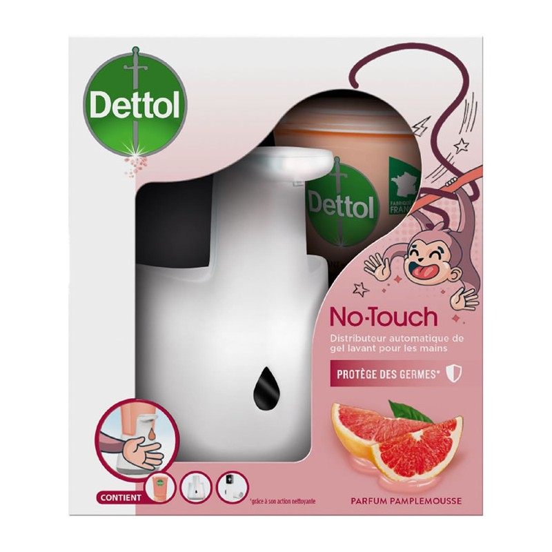 DETTOL No-Touch Distributeur automatique de savon mains à la pamplemousse