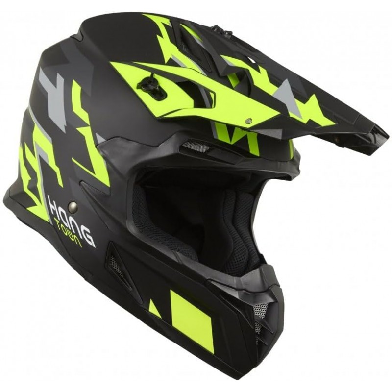 KSK Casque cross HANGTOWN Cross Noir & Jaune