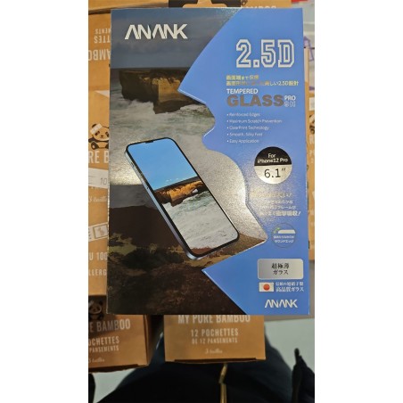 Verre trempé Anank 2.5D pour iPhone 12 Pro 6.1"