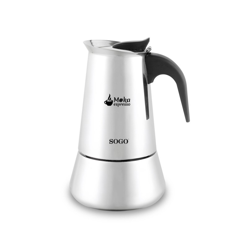 Cafetière Moka En Aluminium 6 Tasses Gaz, Électrique, Vitro, Induction