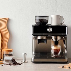 MACHINE A EXPRESSO AVEC BROYEUR BARISTA PROFESSIONNEL HOME BISTRO DE KITCHENCOOK