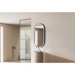 Miroir LED Oblong noir...