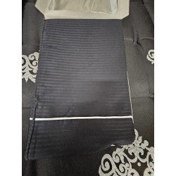 Pack draps taupe noir rayées