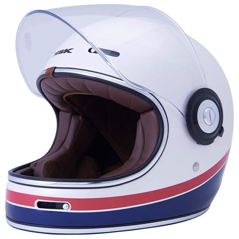 KSK Casque Sixties et Retrocup Fibre de Verre Cross Adulte Homme